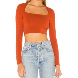 Superdown Orange Crop Top